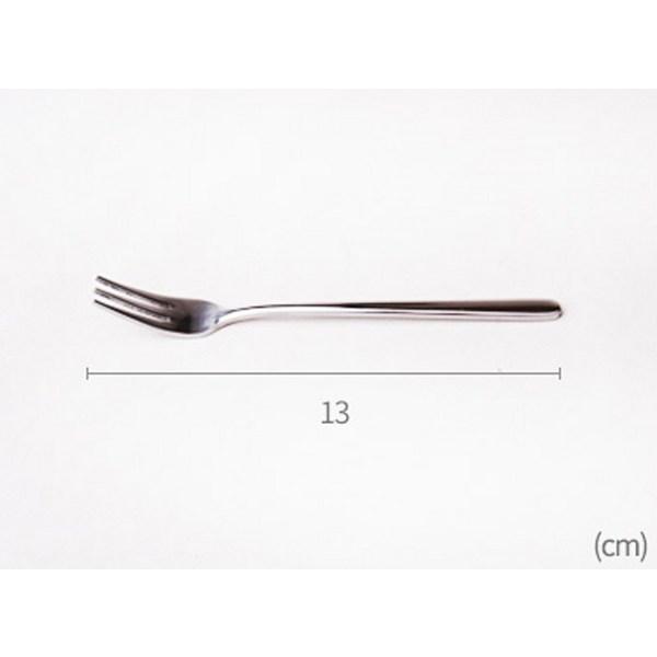 Bloom At Home Simple Glossy Tea Fork, 8 Pieces, Korean Popular Tableware