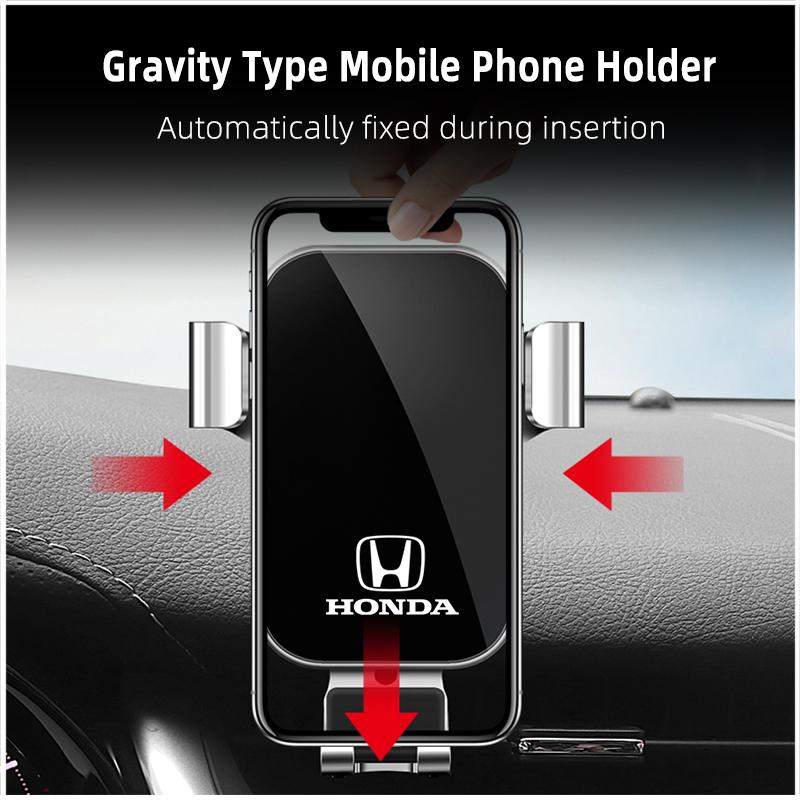 Car GPS Bracket Gravity Type Mobile Phone Holder Accessories For Honda Civic Fit Jazz Accord Pilot CRV Odyssey Passport City HRV AS9