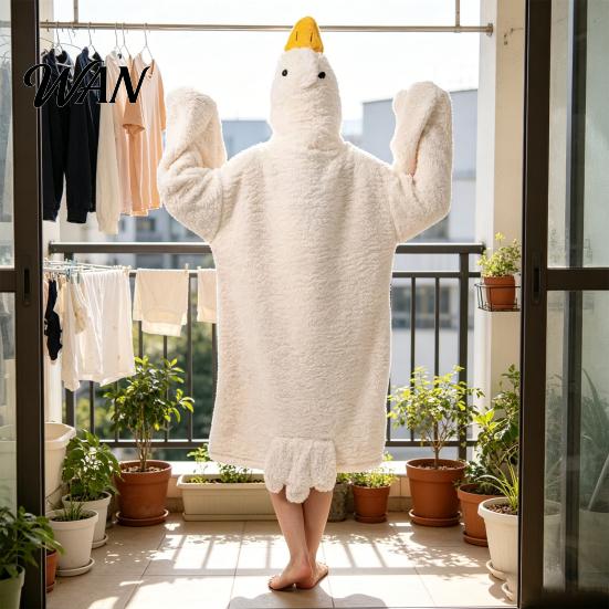 Roliga Djurpyjamaser Rolig Gås Anka Kostym för Barn Vuxna, Pyjamas med Huvuva Onesie Pyjamaser, Mjuk Plysch Bärbar Filt, Halloween Cosplay Varm