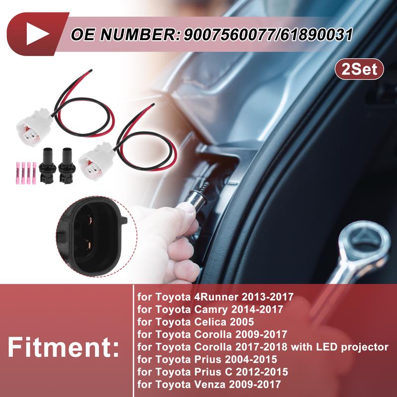 X Autohaux Side Marker Light Socket Wiring for Toyota 4Runner No.9007560077