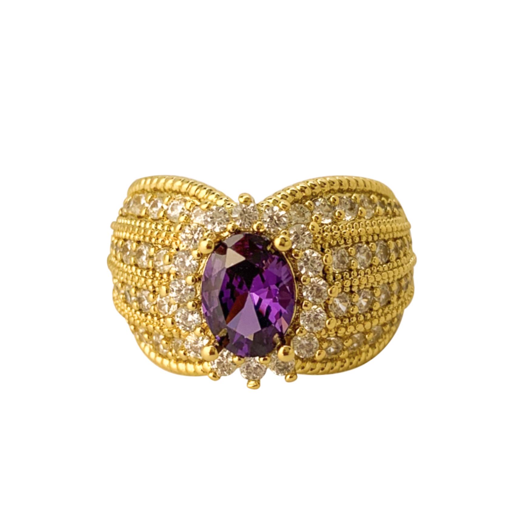 

Винтажное кольцо из латуни и циркония класса люкс и элегантный ретро-браслет из циркония для женщин