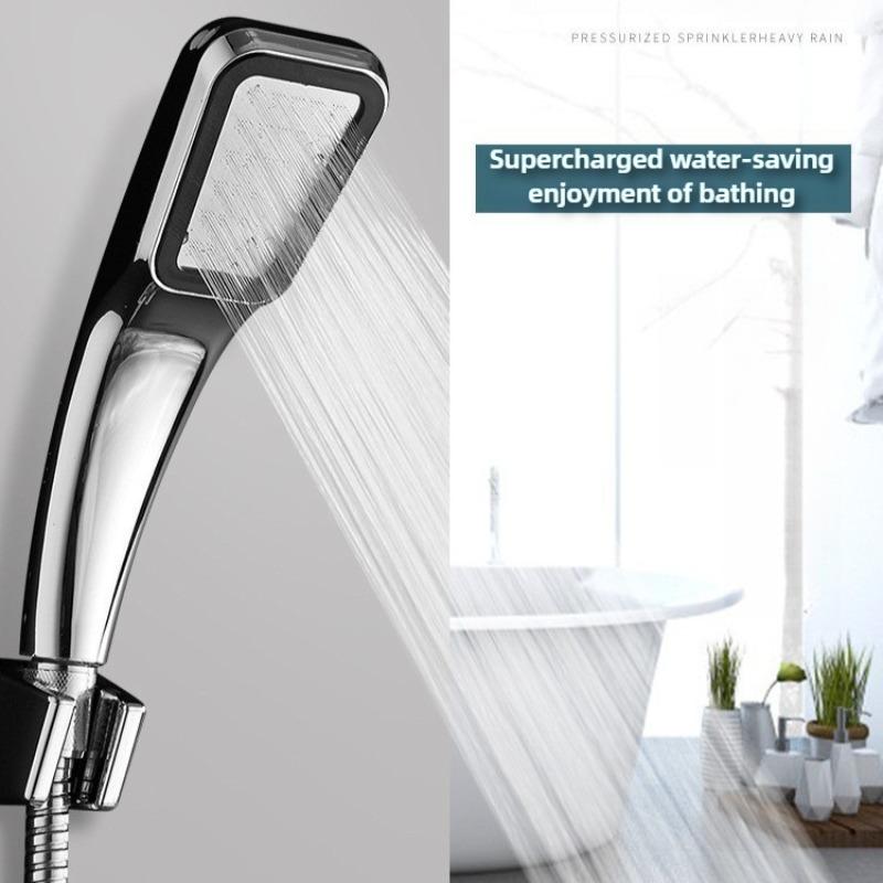 High Pressure Shower Head 300 Precision Holes Rainfall Spray Water Saving Bathroom Accessories Anti-Clog Showerhead Easy Install