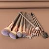 Jumbo 15-Piece Makeup Brush Set: Soft Hair for Powder, Blush, Eyeshadow, and Concealer.