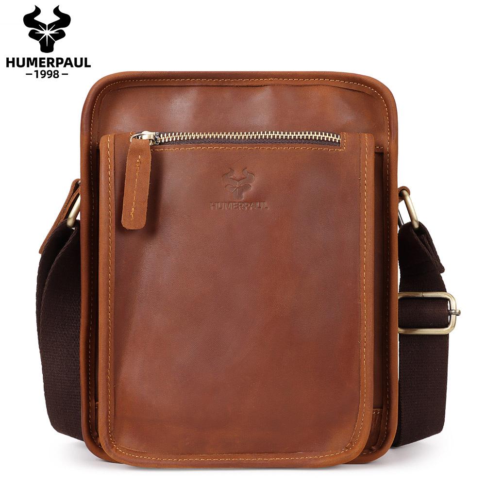 Humerpaul Leather Shoulder Bag Large Capacity Multi-function Travel Bag Sports Bag