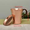 350 мл Мідна кружка для Moscow Mule з молотковою обробкою, пивна чашка, кавова чашка, чиста мідь з кришкою