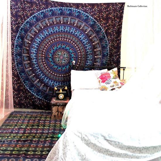 Hippie Mandala Hippie Hippies Wall Hanging 100%Cotton Tapestry Hippie Tapestry Wall Hanging Tapestry Mandala Tapestry Queen Size