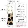 Echter Leder Dalmatiner Smart Key Ring, Doppelring, für Damen, Schlüsselhalter, Taschenanhänger, Beige [NB]