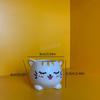 3pcs Set Ceramic Cat Planter Cute Cartoon Style Succulent Pots with Drainage Holes for Indoor/Outdoor Decor for Home & Office