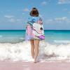 1pc Unicorn Print Beach Towel, Modern Microfiber Bath Towel, For Vacation, Travel, Bath, Swimming