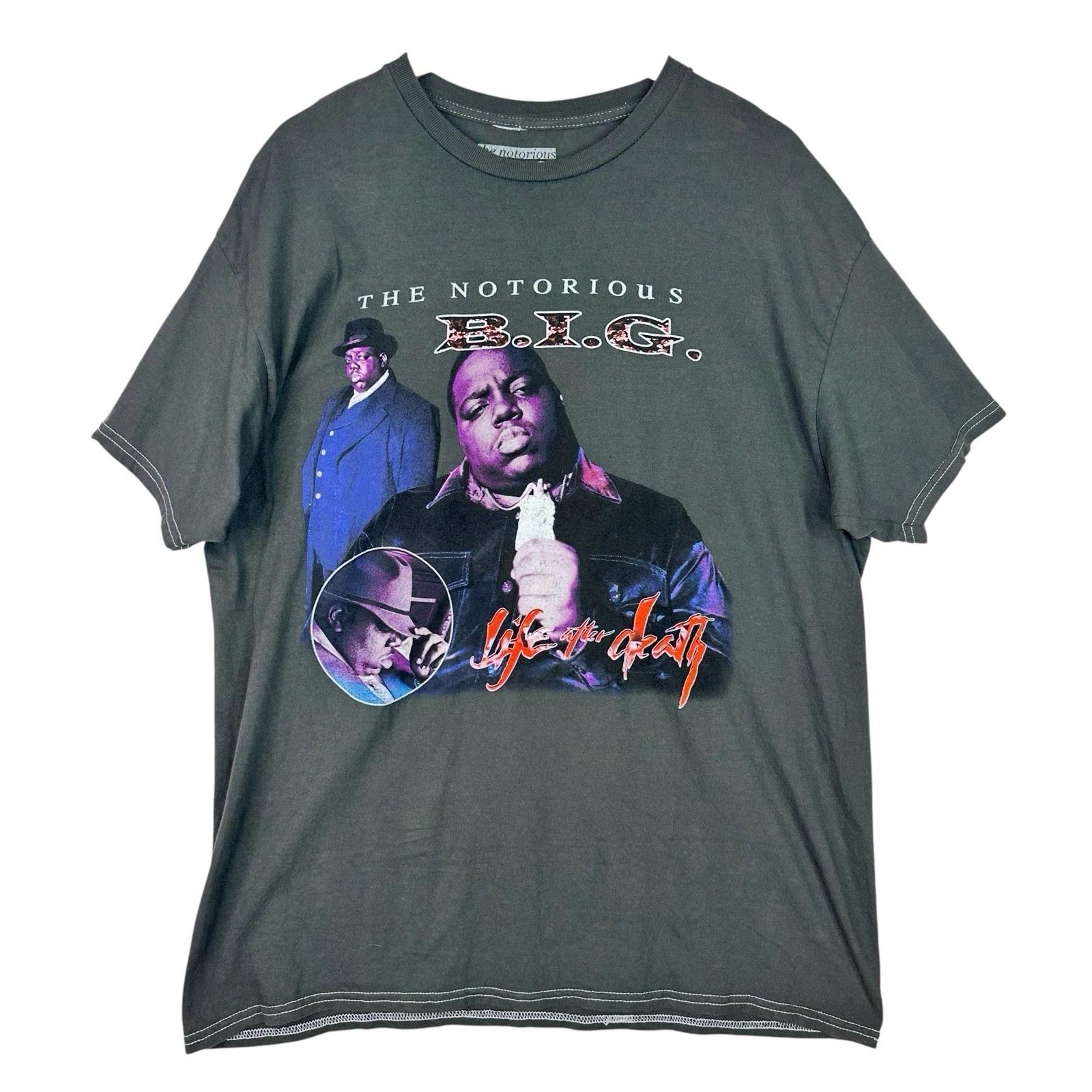 Футболка Notorious BIG Мужская L Biggie Smalls Life After Death Рэп-футболка Серая XL
