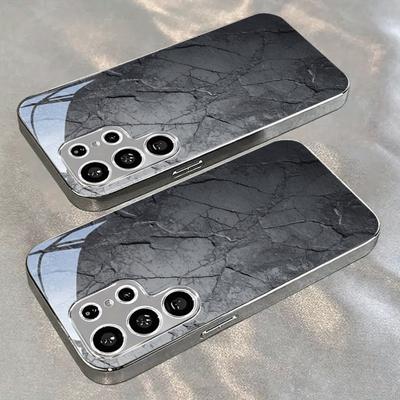 High-end PhoneCase Electroplated Glass TPU PhoneCase for Samsung Galaxy S26 S25 S24 S23 S22 S21 FE Ultra Plus Dropresistant