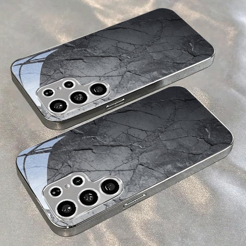 Custodia per Telefono di Fascia Alta Vetro Galvanizzato TPU Custodia per Telefono per Samsung Galaxy S26 S25 S24 S23 S22 S21 FE Ultra Plus Resistente alle Cadute
