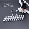 Double-Sided Children's Clothing Size Clips (1-100, 1-50)
