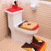 Set Christmas Decorations Decorative Products Toilet Seat Cover Toilet Case Rug Set Toilet Mat