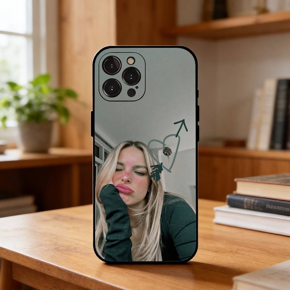 Hot A-Addison Rae Phone Case For iPhone17,16,15,14,13,12Plus,Pro Max,XS,5G Soft Silicone Black Cover