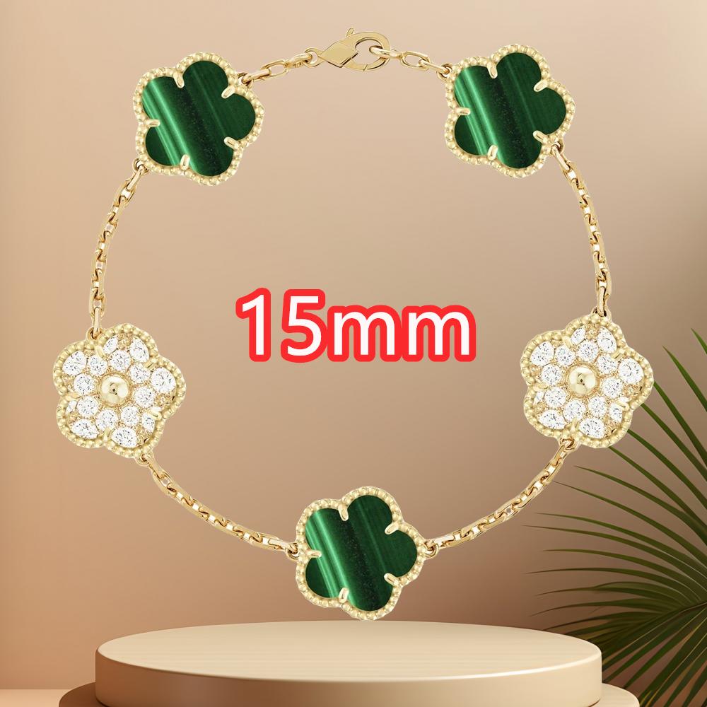 Classic Simple Fashion Five-leaf Flower Pendant Bracelet Natural Stone Clover Pendant Women's Party Daily Wear Zircon