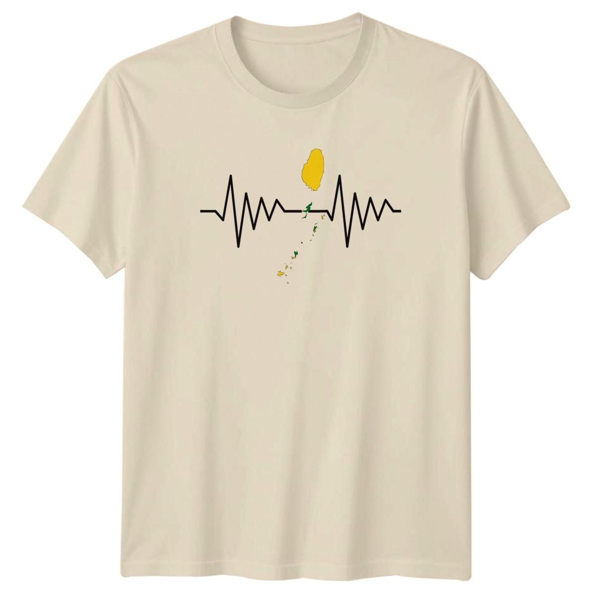Saint Vincent Heartbeat T-Shirt Saint Vincent Caribbean Gift For Him And Her XXXXL