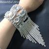 Glam Tassel Rhinestone Bracelet: Full Diamond Fashion Jewelry for Women