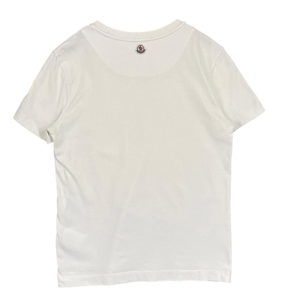 MONCLER M MENS Short sleeve T-shirt White Model E20918049000 8390T