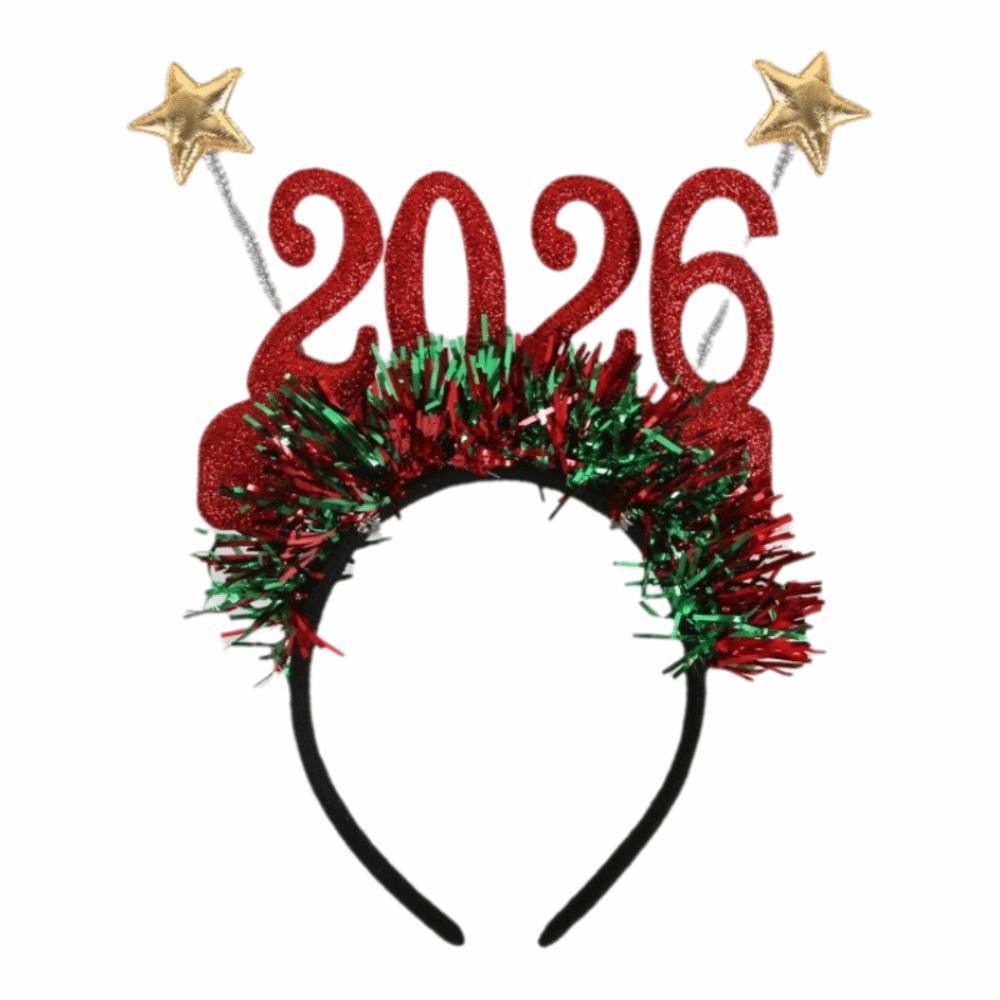 New Year‘s Eve Christmas Headband Star Color Strip Xmas Hair Accessories  Cosplay Prop
