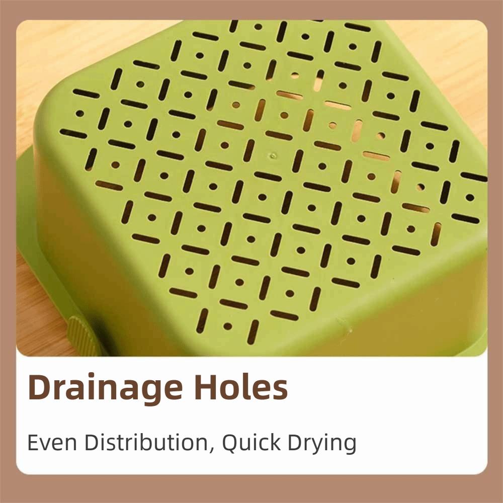 Double Layer Snack Holder Phone Holder Slot Snacks Dry Fruit Box Fruit Draining Basket Household