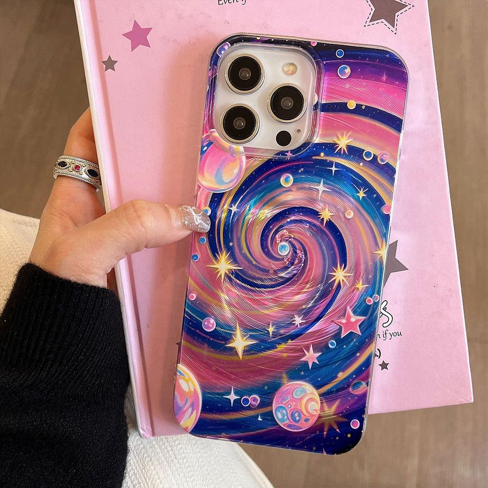 Whirlpool Large Holes Suitable for Apple 16 Mobile Phone Case Iphone15 High End Sense 14 Colorful 13 Soft Border 12p