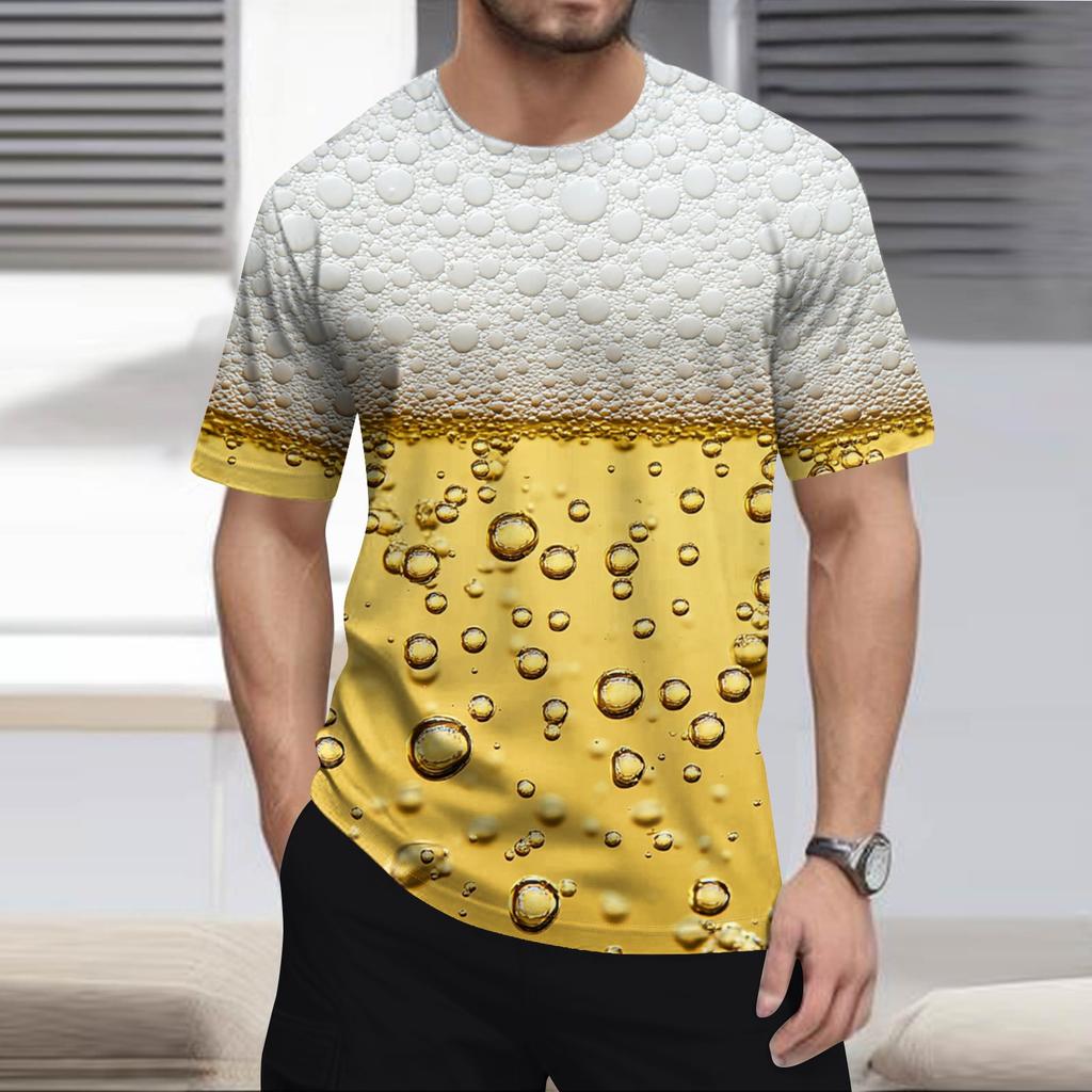 Men'S Fashionable T-Shirt, Street Casual Short Sleeved Clothing