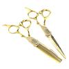 6.0 inch FJ--22 personalized golden wall, hair scissors, double sword type for hair scissors
