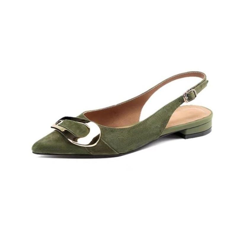 Fashion Suede Women Sandals Pointed Toe Fashion Sandals Slingback Designer Dress Slippers Casual Slides Chaussure Femme Mules Sandals