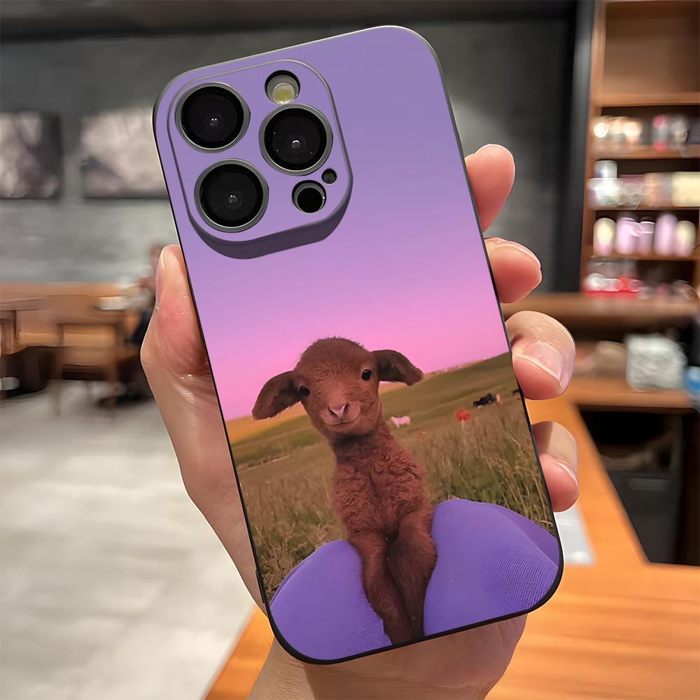 

Cartoon Cute Sheep Phone Case For IPhone 17 Pro Max 15 Pro 16 14 Plus 12 13 Mini 11 Pro Shockproof Soft Cover iPhone 17Pro