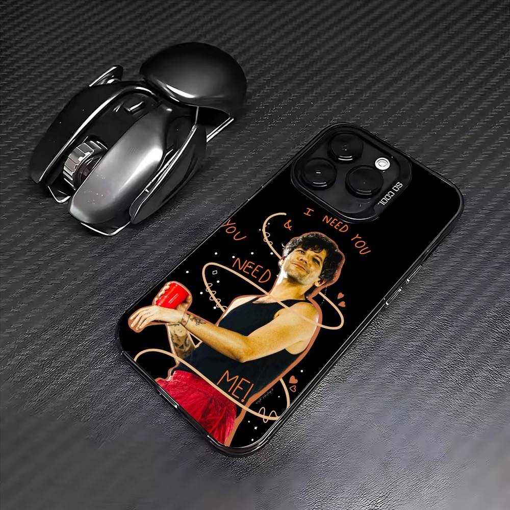 L-Louis T-Tomlinson Singer Colorful Silver Back Phone Case For IPhone 17 16 15 14 13 12 11 Plus Pro Max Plus