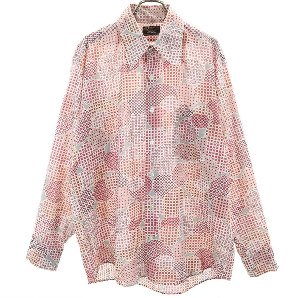 TOWNCRAFT 70s Overall Handle Long Sleeve Shirt L JCPENNEY Old Vintage Men's Used