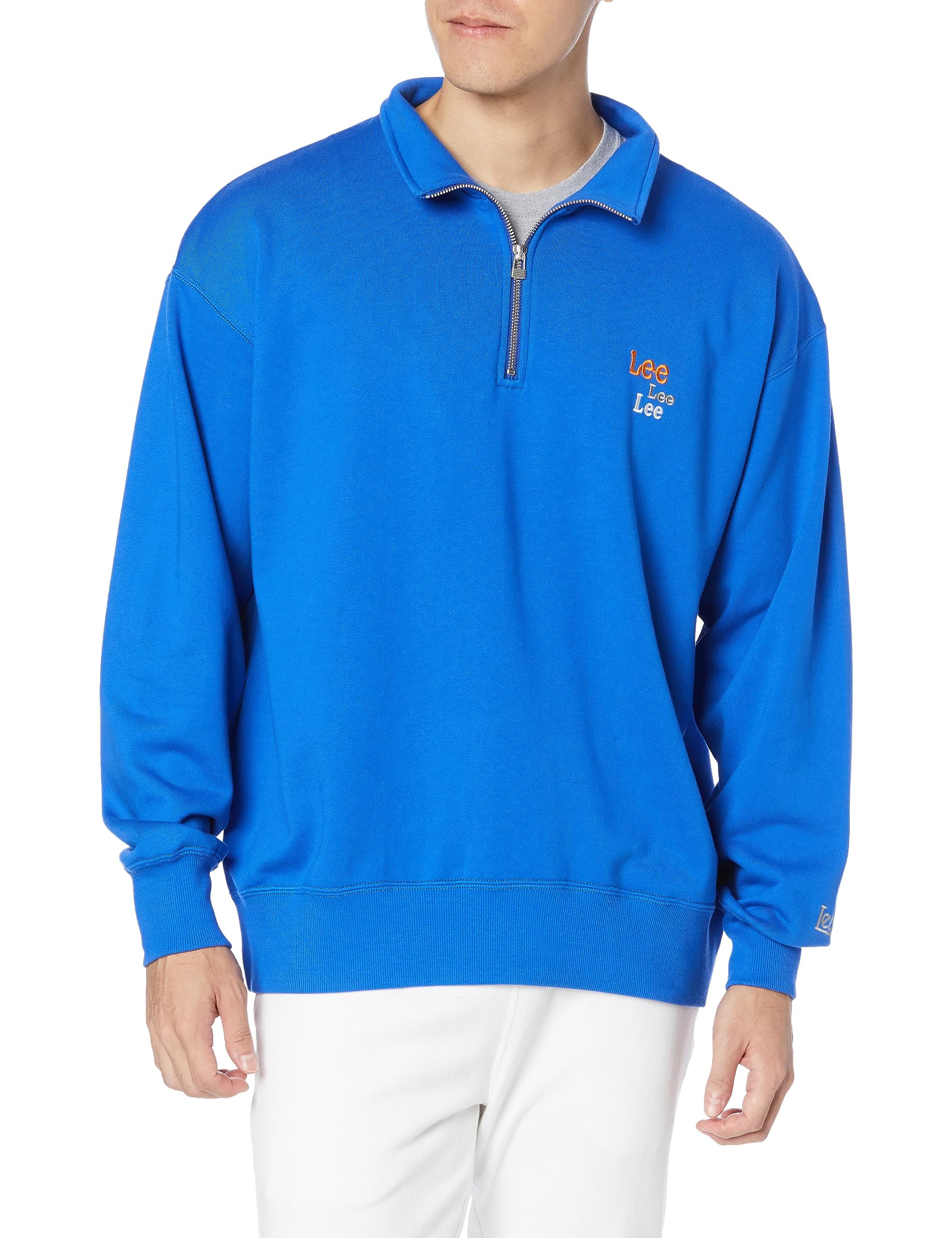 

Синий свитшот на молнии с вышивкой лиры Ли, синий