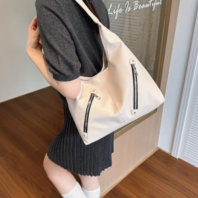Bag Korean Lazy Wind Underarm Bag 2025 New Large Capacity Tote Bag Wide Shoulder Strap Single Shoulder Casual Backpack