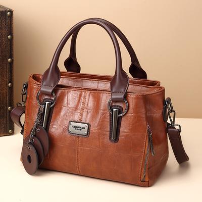 Ladies Shoulder Bag Retro Portable Slung Large Capacity Multi-compartment Bag Messenger Handbag In Europe and America AVE