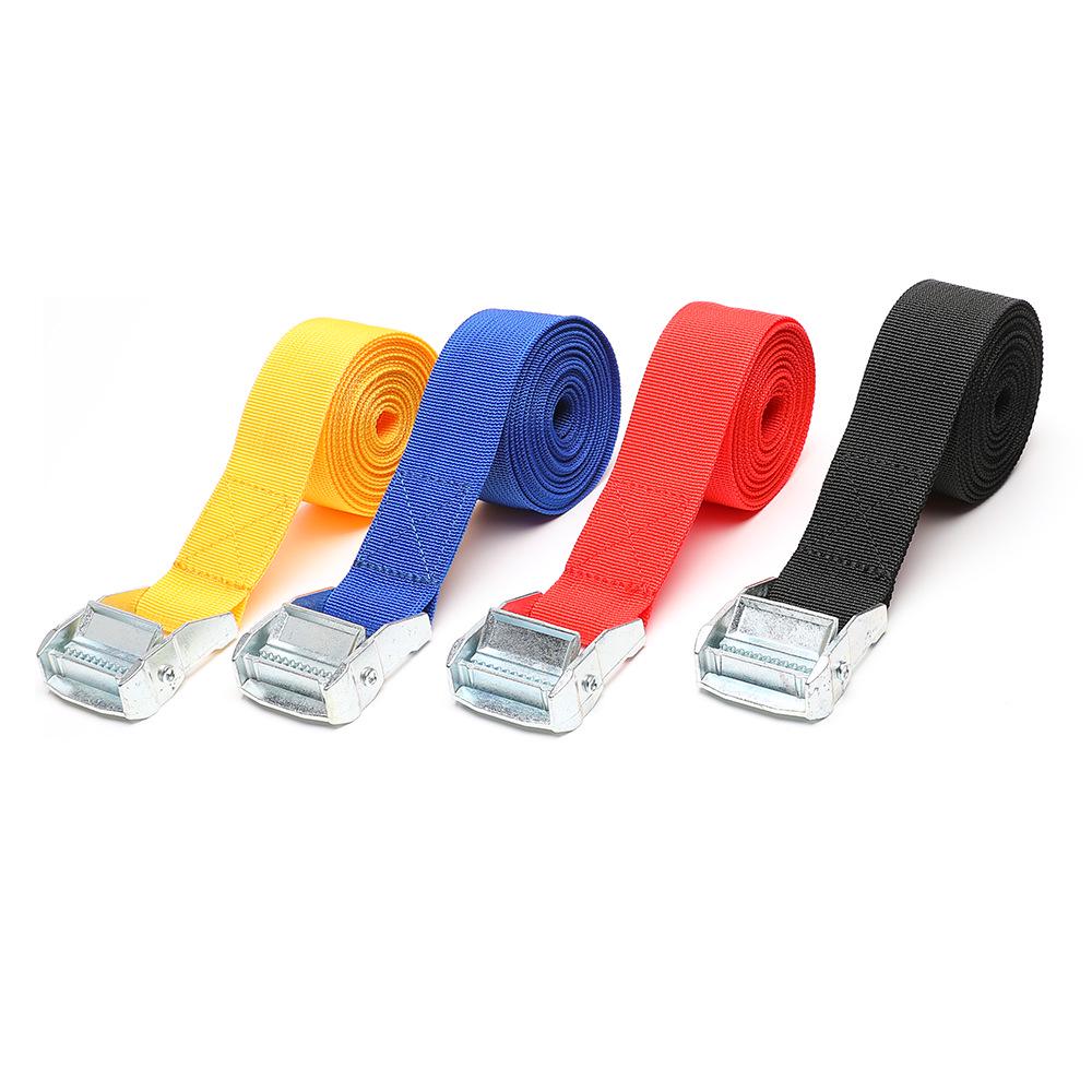 Zinc Alloy Buckle Strap Cargo Tie with Snap Button Tensioner