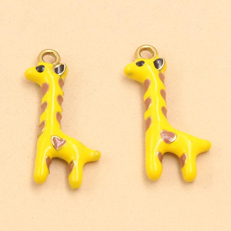 18K Gold Plated Animal Pendants: Giraffe, Duck, Elephant Jewelry for DIY Bracelets & Necklaces