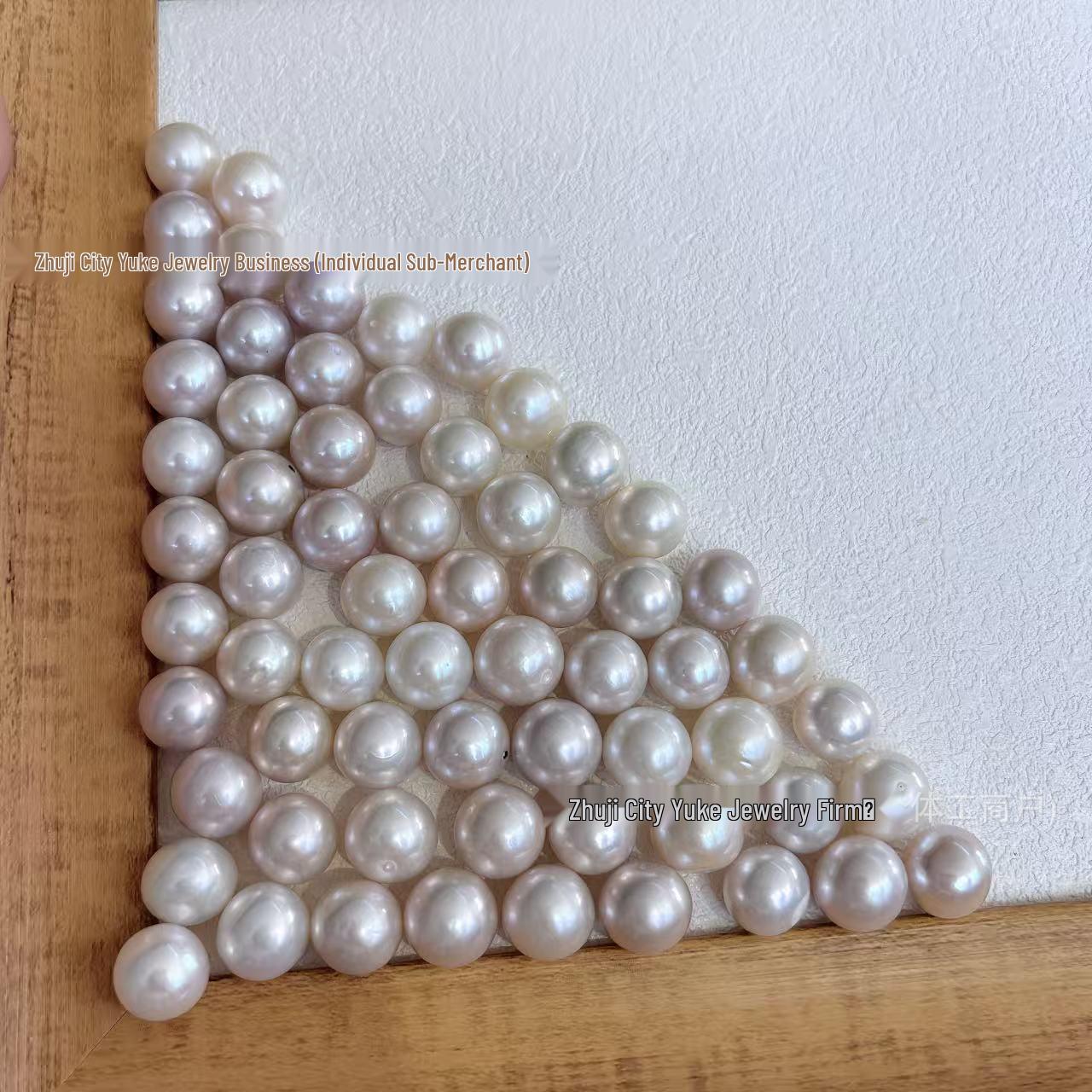 Жемчуг пресноводный Manta Rose 11-12 мм Edison, почти круглый - Нити с небольшими дефектами для DIY 11-12mm