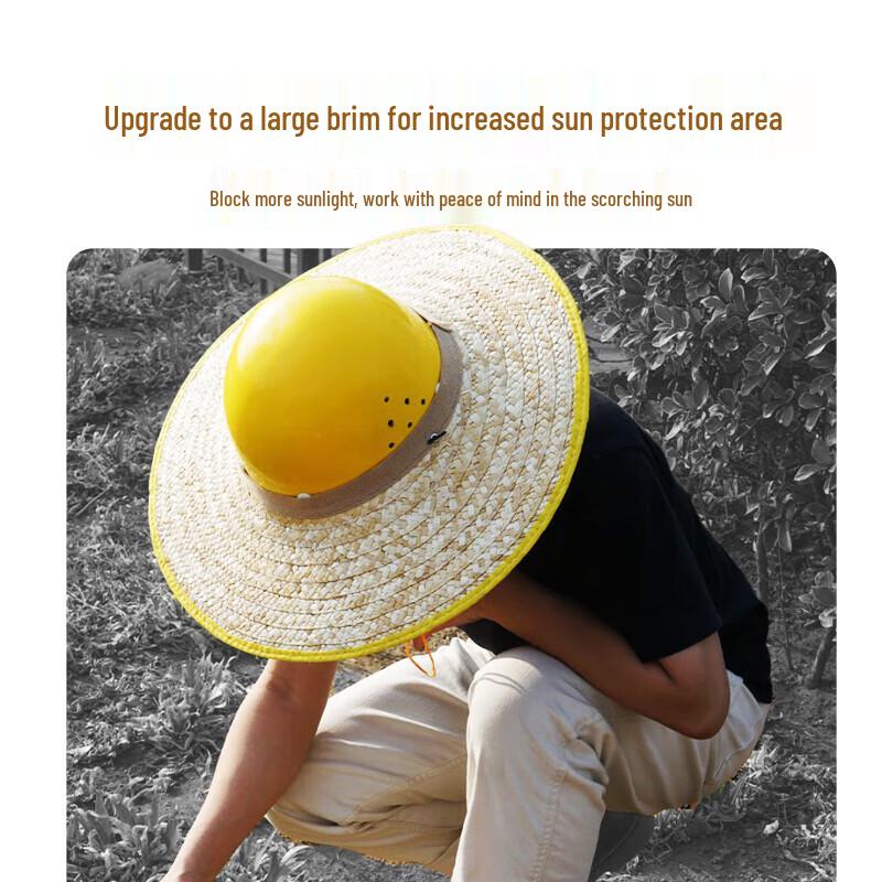 Farmer's Wide Brim Wheat Straw Sun Hat