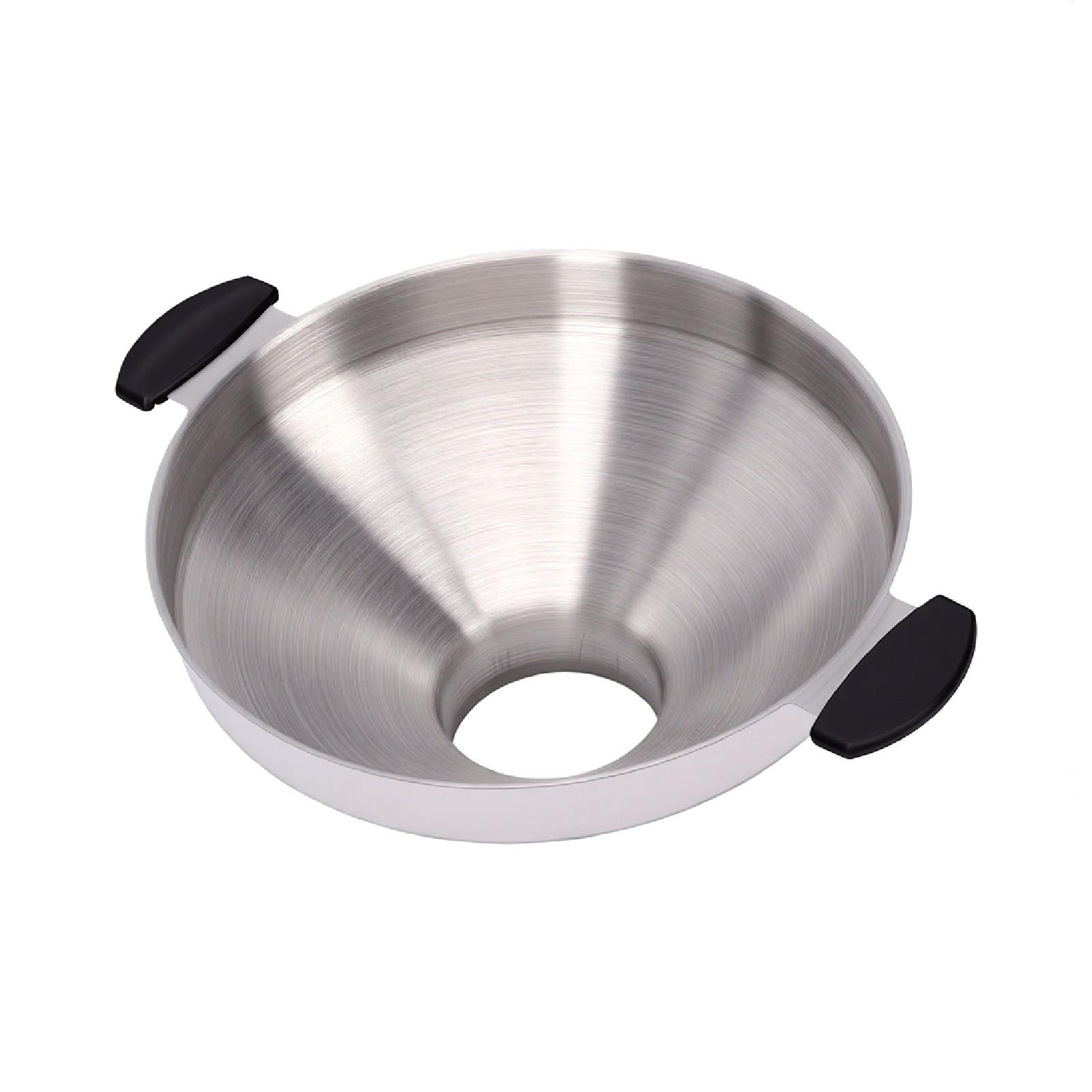 Entonnoir à large ouverture en acier inoxydable avec double poignée étanche ergonomique pour la mise en conserve pour la cuisine