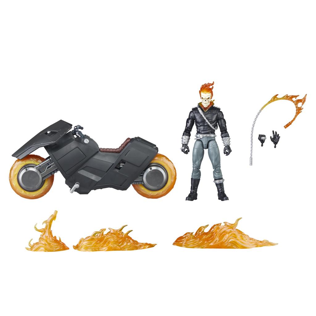 Hasbro Marvel Legends Series Ghost Rider with Action Figure Marvel 85th Anniversary Comic Authentic Product (Danny Ketch) Bike, 6-inch (15cm) F9118,