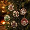 Creative Weekend Activity Kit 6Pcs/Set Christmas Ornaments DIY Faux Pearl Art Kit, Hanging Decorations Craft Personalized Tree with Round Charms