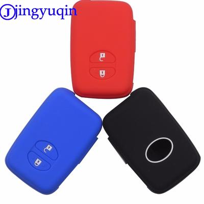 Jingyuqin Zdalny Silikonowy Pokrowiec na Kluczyk Obudowa Uchwyt Dla Toyota RAV4 Land Cruiser Camry Highlander Prado Prius 2 Przyciski