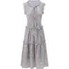 Women's Embroidered Linen A-line Dress