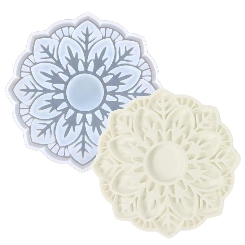 Gypsum Candlestick Silicone Mold Candle Base Mould Sunflower Candle Holder Molds Ornaments Home Decorations Mould
