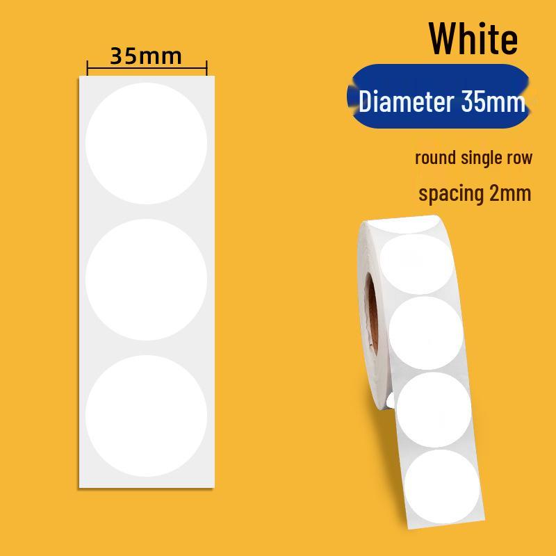 

Папір для самоклеючих етикеток зі штрих-кодом з кольоровим покриттям - Круглі наліпки різних розмірів