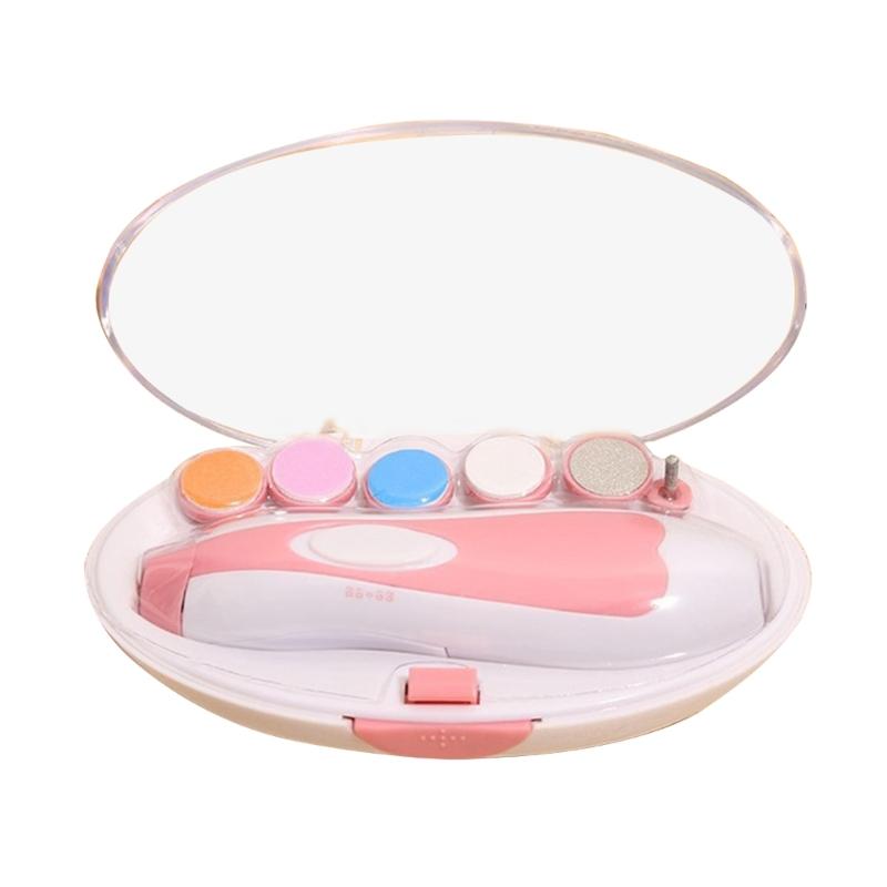 Convenient Baby Nails Files 6-in-1 Electric Nails Care Tool Multifunction Baby Manicure Machine Set for Nails Trimming