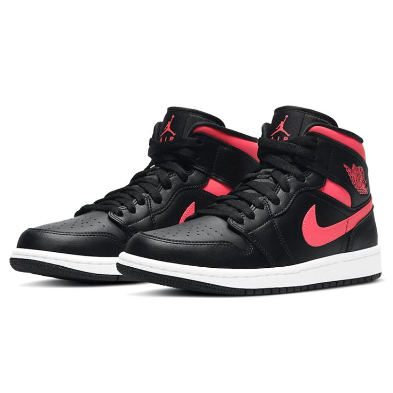 Jordan 1 Mid Black Siren Red Women's Jordan BQ6472-004