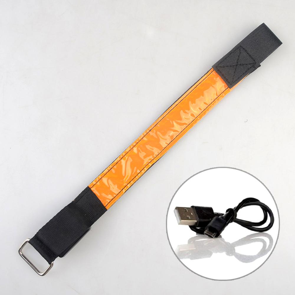 USB Rechargeable Running LED Armband Refective Bands Cycling Gear Night Safety Luminous Band for Joggers Bikers Walkers Concerts