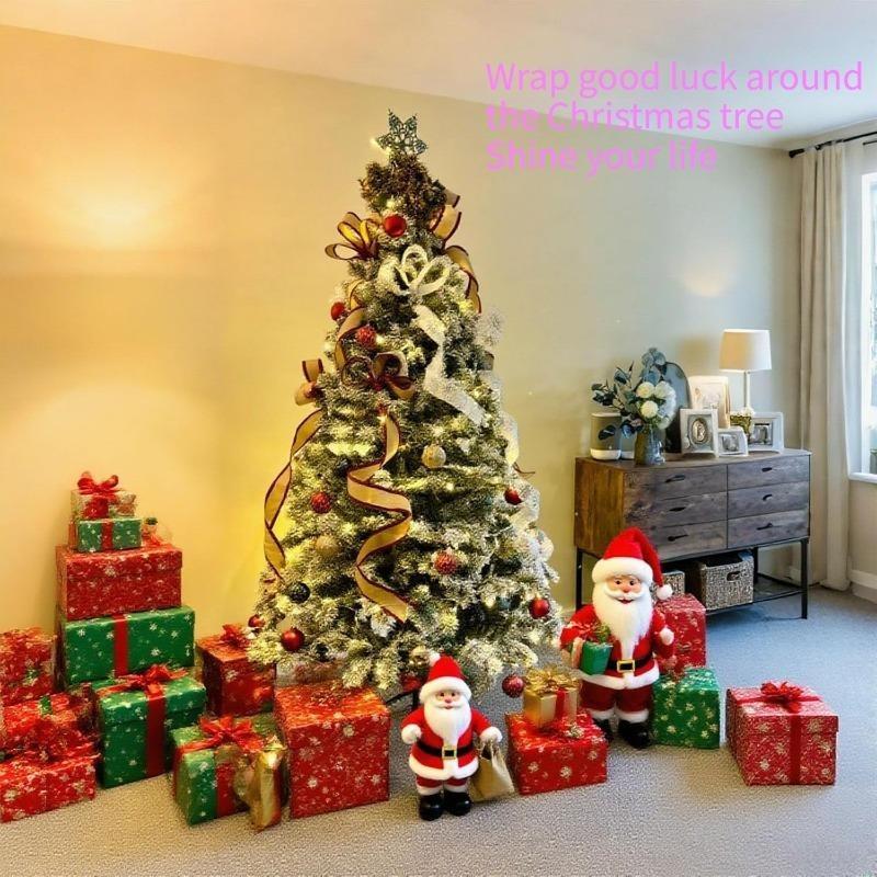 Neue LED Rentier Weihnachtsbaum Schneeflocke Stern Lichterkette für festliche Dekoration, Weihnachtsdekoration für Innen und bunte Lichter